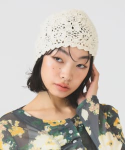 フリル ハンド ニット帽