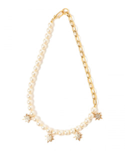 ○ADER.bijoux / STAR pearl chain ネックレス