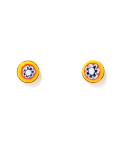 Diament Jewelry / スモール イエロー ベゼル スタッド ピアス