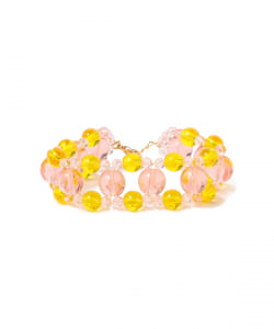 LOTUS PINK / Glass Jewel ブレスレット