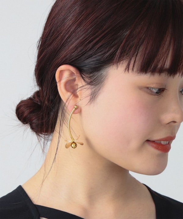 Ray BEAMS（レイ ビームス）RBS / アシメ パイプ ピアス GOLD