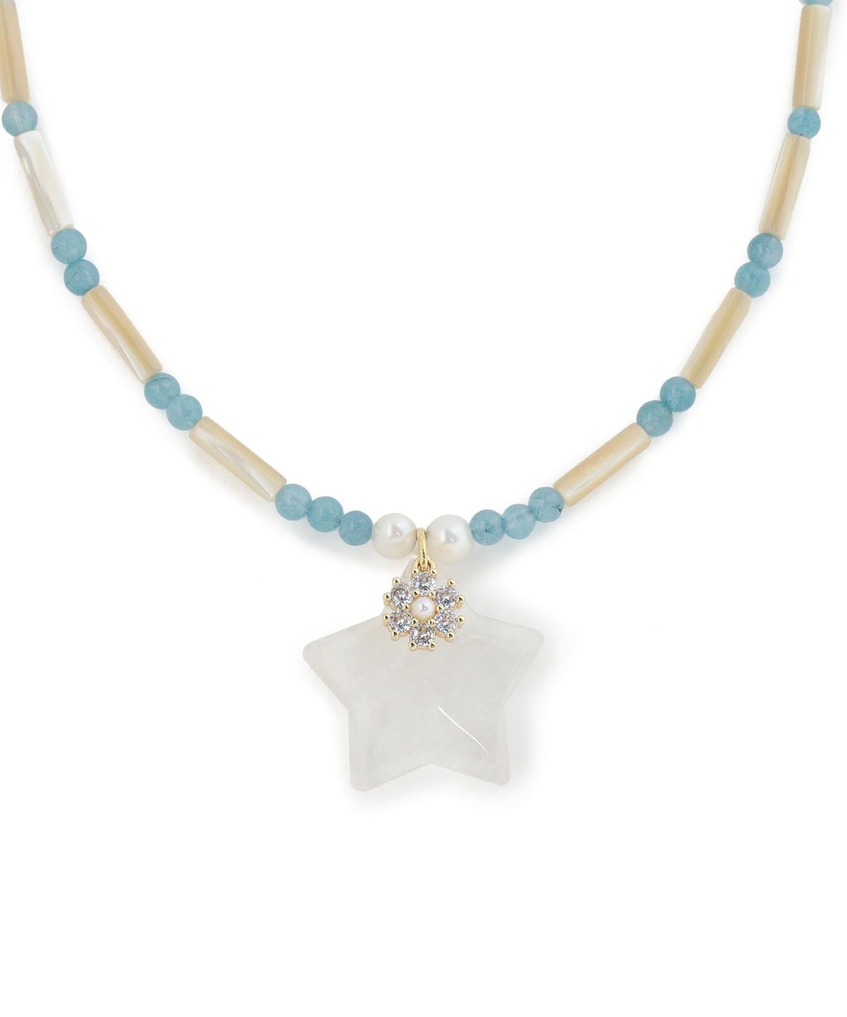 NOTTE / LUCKY STAR NECKLACE アクセサリー WOMEN BEIGE/BLUE ONE SIZE NOTTE / LUCKY STAR NECKLACE アクセサリー WOMEN BEIGE/BLUE ONE SIZE