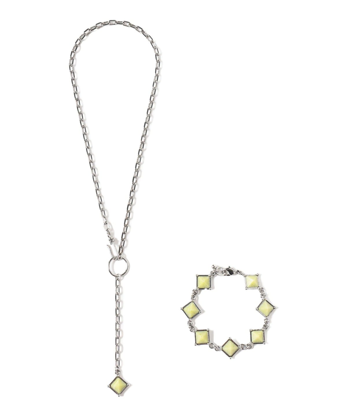 ADER. bijoux アデルビジュー / LOULOU gem 2way necklace アクセサリー WOMEN SILVER ONE SIZE ADER. bijoux アデルビジュー / LOULOU gem 2way necklace アクセサリー WOMEN SILVER ONE SIZE
