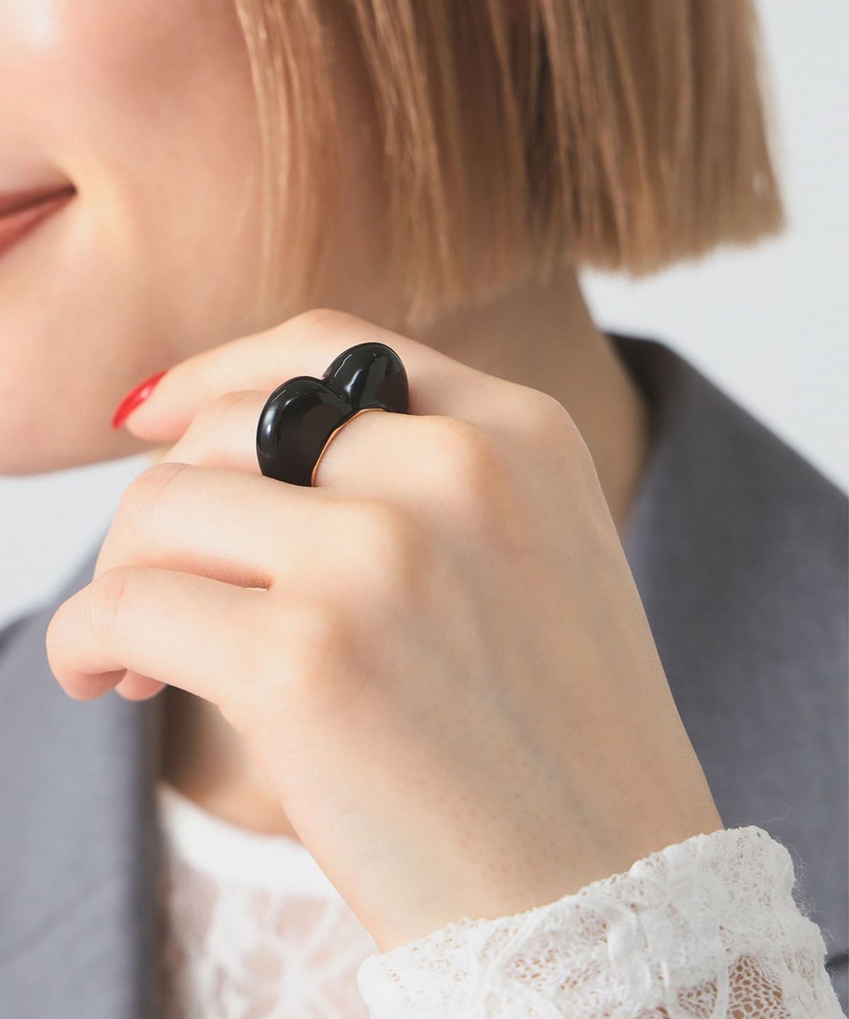 Ray BEAMS（レイ ビームス）blicenscell / ボリューム ハート リング