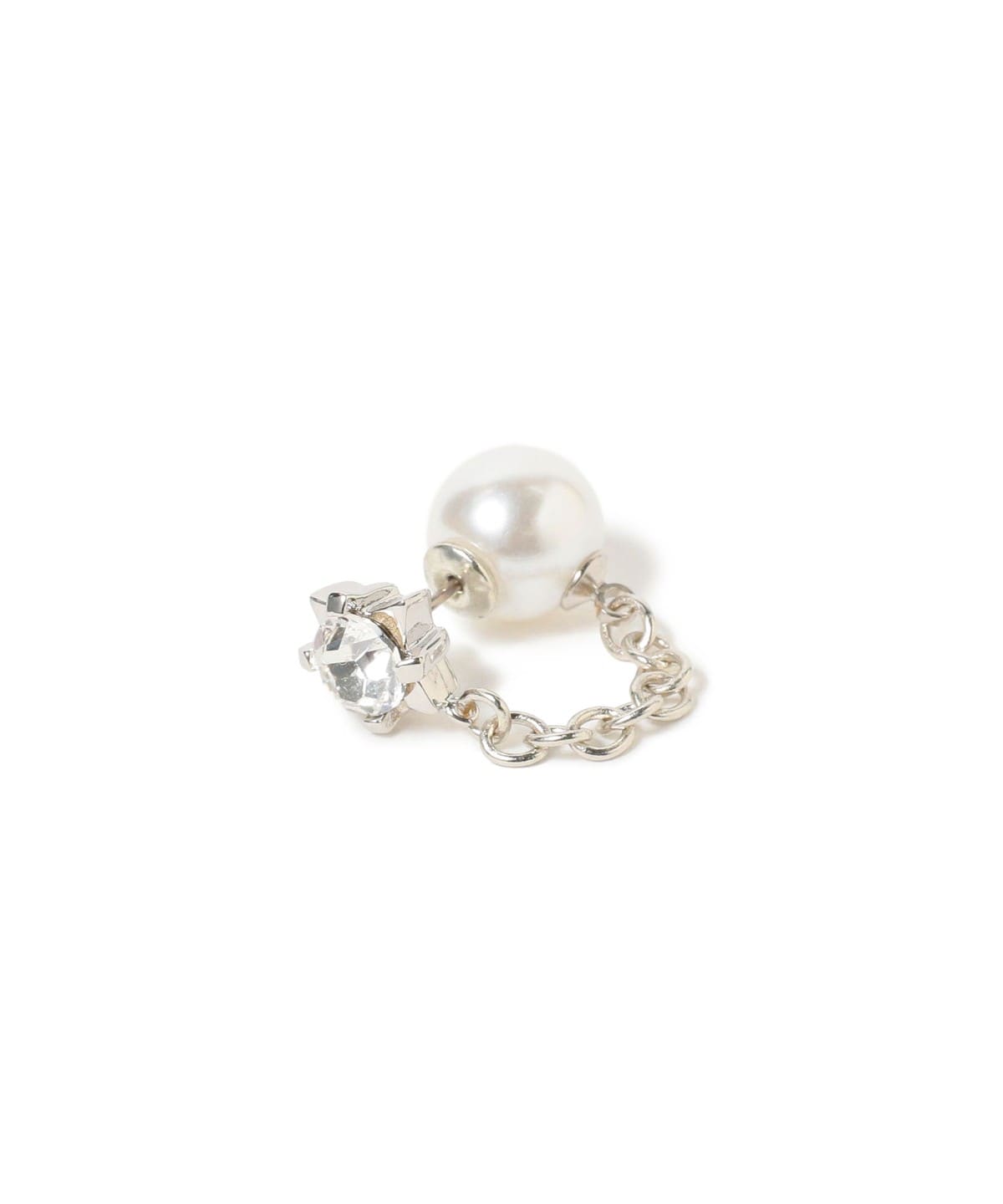 THROW A KISS スローアキッス / スター パール チェーン ピアス アクセサリー WOMEN SILVER ONE SIZE THROW A KISS スローアキッス / スター パール チェーン ピアス アクセサリー WOMEN SILVER ONE SIZE