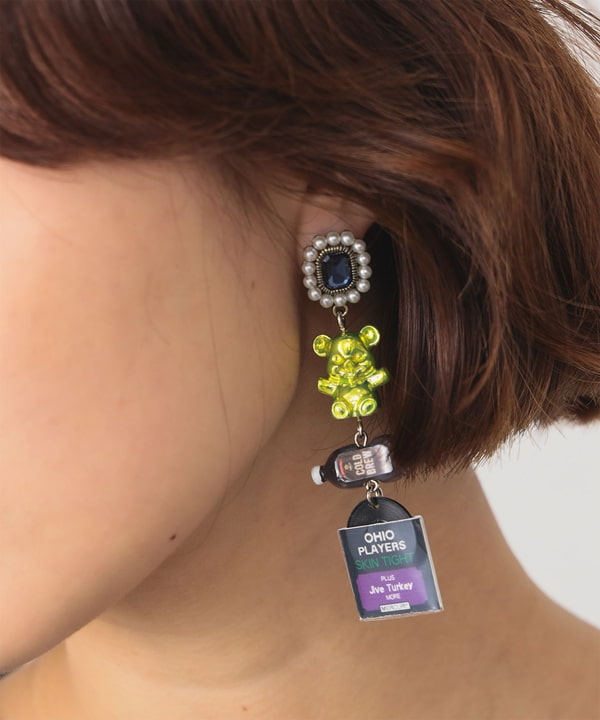 ピアス(両耳用) Ray BEAMS（レイ ビームス）guriguri / イエロー ミックス