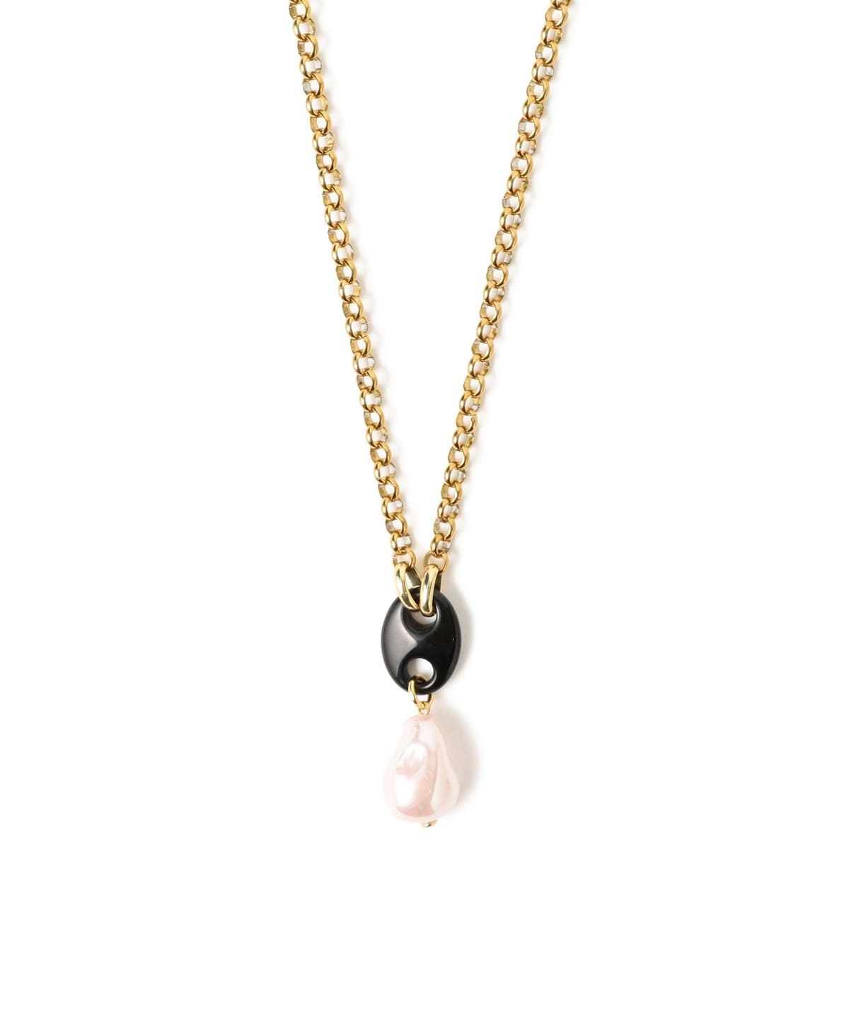 【Ray.s（零）】レピドライト＆ルビーのマクラメ編みネックレス Ray BEAMS（レイ ビームス）NOTTE / MARI NECKLACE（アクセサリー