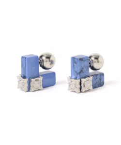 TOGA TOO / MARBLE MOTIF PIERCED EARRINGS