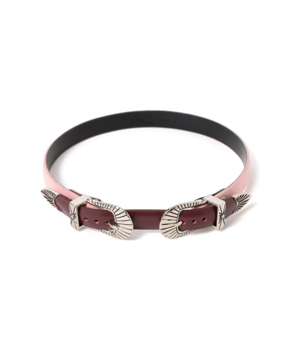 TOGA TOO / DOUBLE BUCKLE LEATHER BANGLE