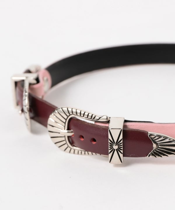 TOGA TOO / DOUBLE BUCKLE LEATHER BANGLE