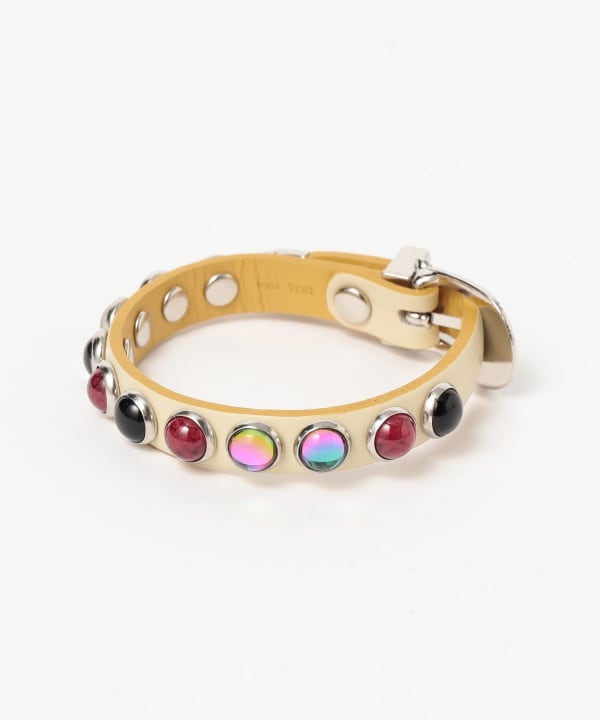 TOGA TOO / STONE LEATHER BANGLE
