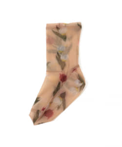 DARNER SOCKS / Tulips Floral Mesh Socks●
