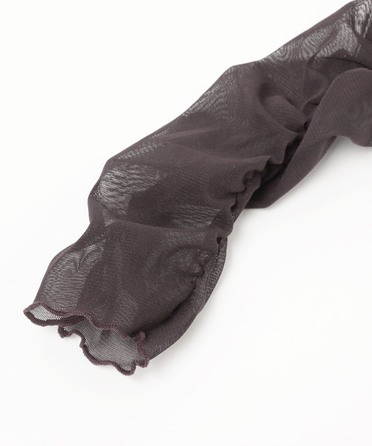 Ray BEAMS (Ray BEAMS) RBS / Tulle Asymmetric Gathered Top