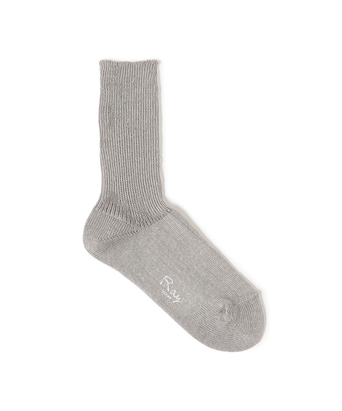 リブ リネン ソックス レッグウェア WOMEN GREY ONE SIZE リブ リネン ソックス レッグウェア WOMEN GREY ONE SIZE