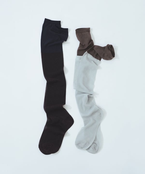 Color-blocked glitter sheer socks