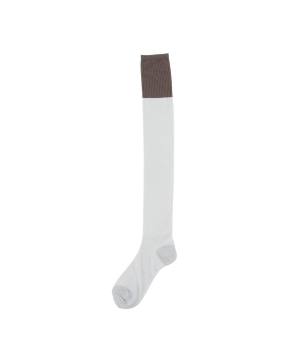 Color-blocked glitter sheer socks