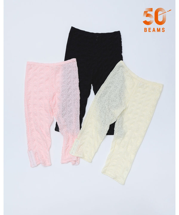 【別注】cooomy. / レース レギンス 左:BABY PINK