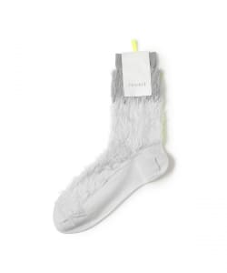 TRICOTE / STRIPED FAUX FUR SOCKS