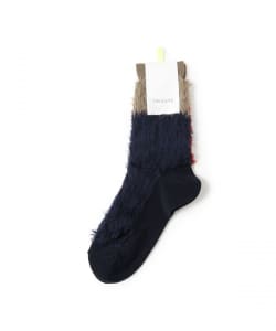 TRICOTE / STRIPED FAUX FUR SOCKS