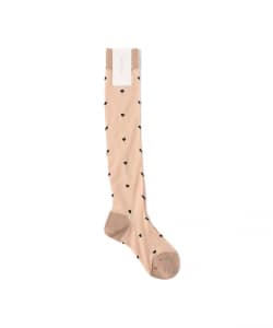 babaco / Heart Dot Sheer Knee High Socks