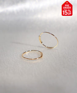 【+15%ポイントUP】K18 フープピアス 10mm