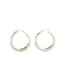 Ray BEAMS / シルバー フープ ピアス