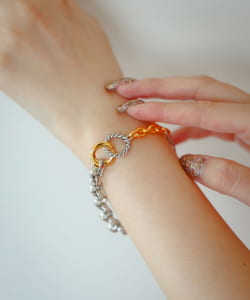 Ray BEAMS（レイ ビームス）XOLO JEWELRY / Mix Cut Link Bracelet