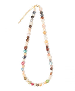 ▲Ray BEAMS / カラー 淡水パ－ル ネックレス