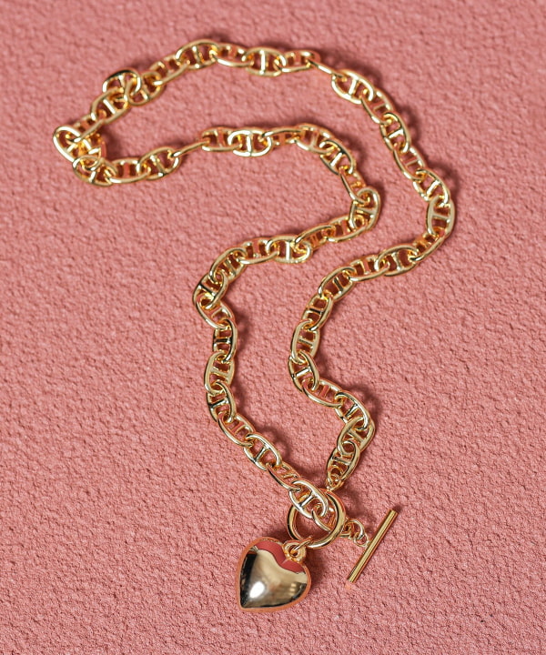 Ray BEAMS Ray BEAMS Chain Mantel Heart Necklace (Accessories Necklace)  Available at BEAMS