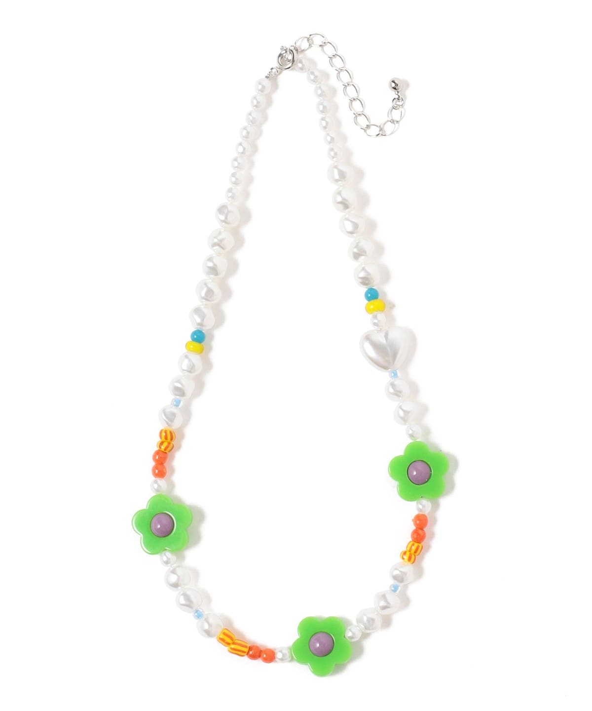 Ray BEAMS Ray BEAMS Ray BEAMS / Pearl Mixed Flower Necklace