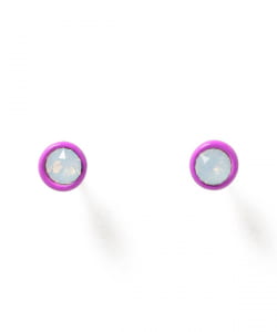 Ray BEAMS / 女裝 跳色 玻璃水晶 針式耳環
