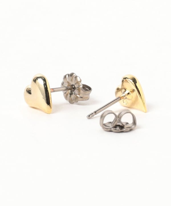 【e.m.】Ray BEAMS別注ジルコニアハートピアス Ray BEAMS（レイ ビームス）プチ キュービックジルコニア ハート