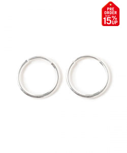 【+15%ポイントUP】シルバー 12mm フープ ピアス