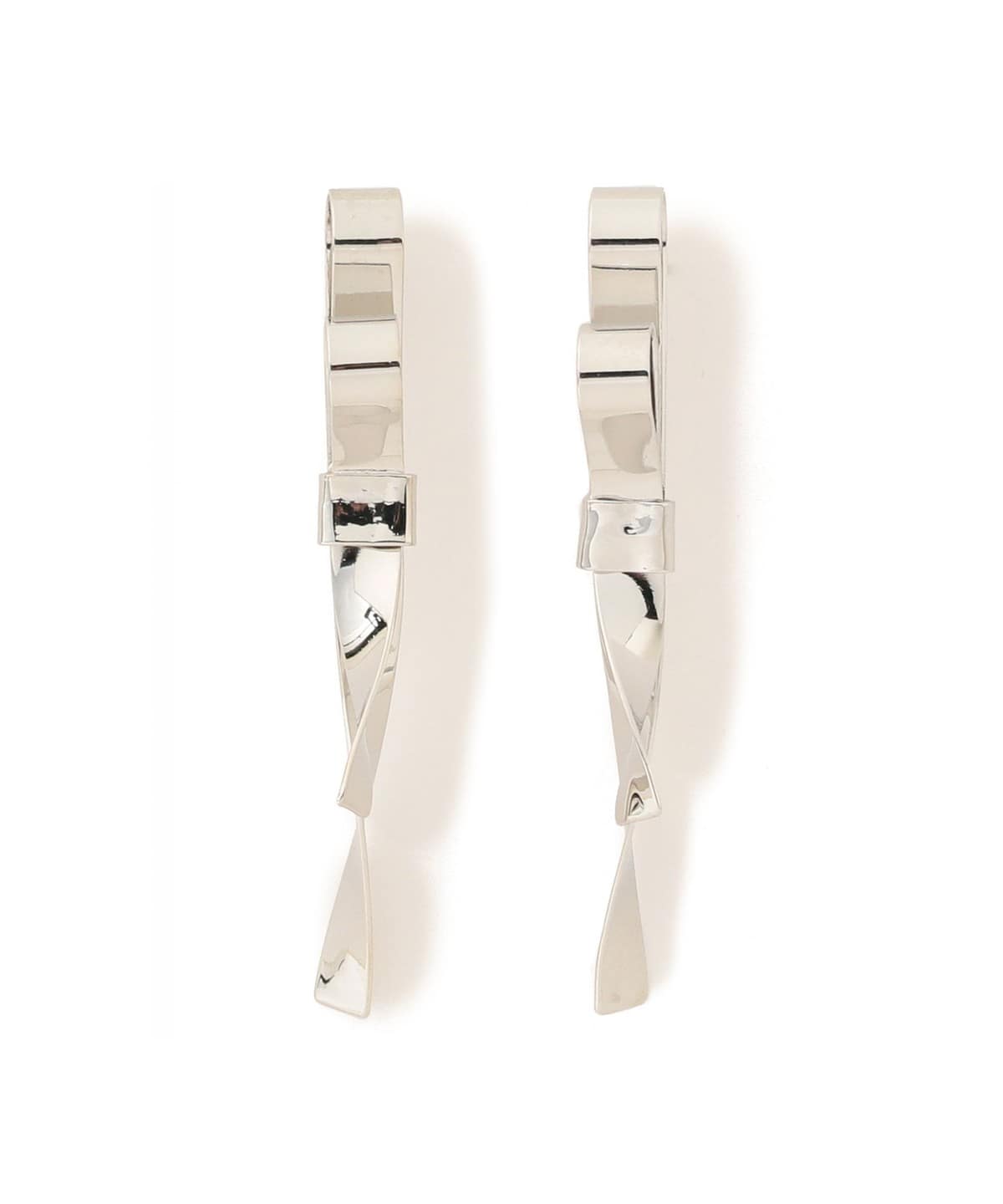 プレート リボン ピアス アクセサリー WOMEN SILVER ONE SIZE プレート リボン ピアス アクセサリー WOMEN SILVER ONE SIZE