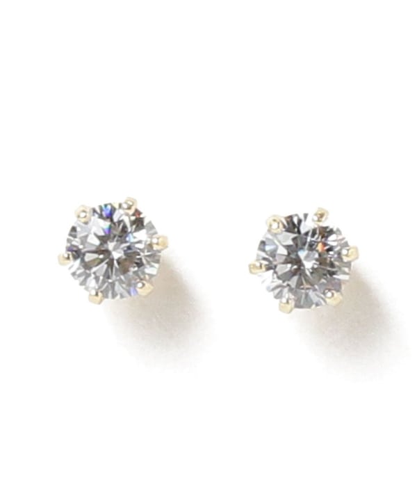 Ray BEAMS(レイ ビームス)K10 4mm CZ ピアス クリア Ray BEAMS(レイ ビームス)K10 4mm CZ ピアス クリア