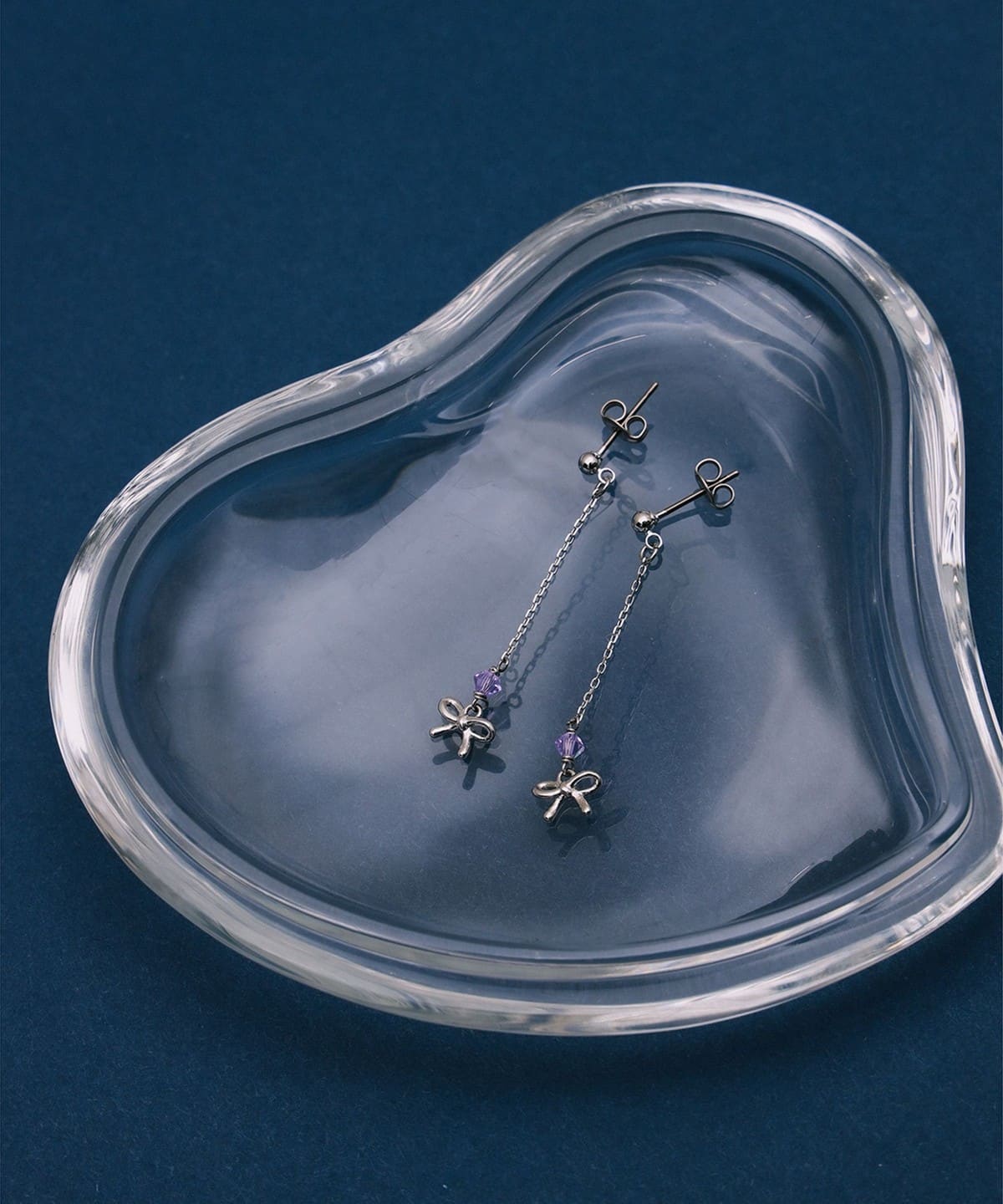 リボン & ストーン ピアス アクセサリー WOMEN SILVER ONE SIZE リボン & ストーン ピアス アクセサリー WOMEN SILVER ONE SIZE