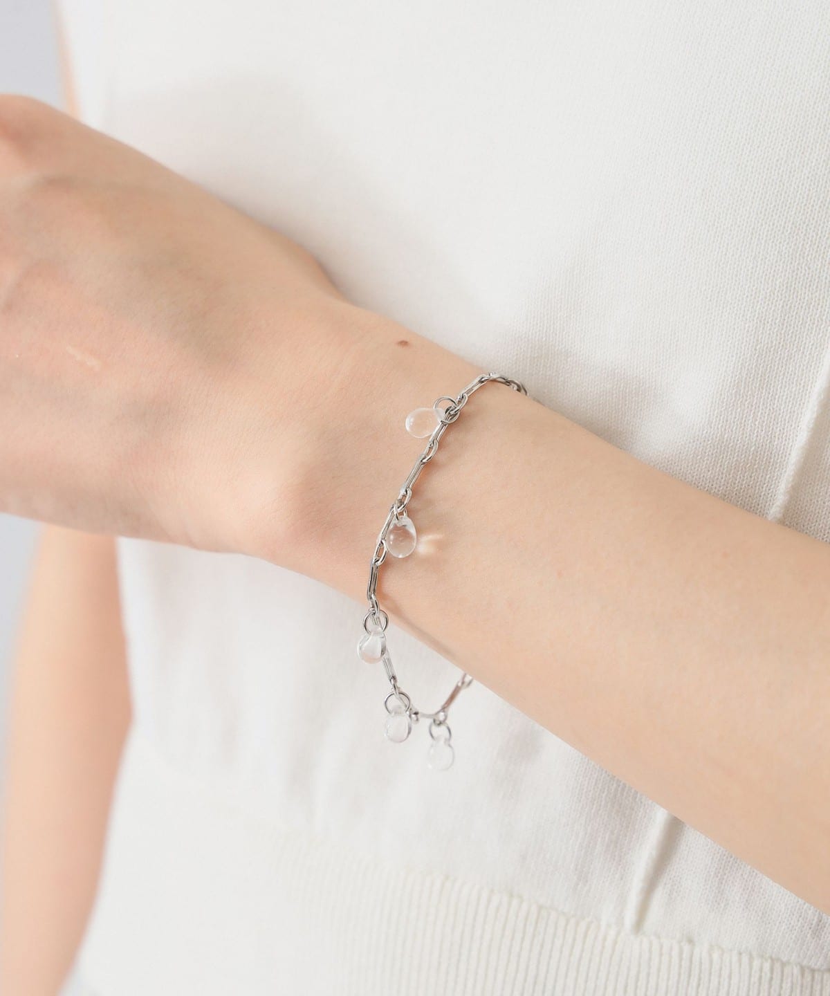 ドロップ ガラス チェーン ブレスレット アクセサリー WOMEN CLEAR ONE SIZE ドロップ ガラス チェーン ブレスレット アクセサリー WOMEN CLEAR ONE SIZE