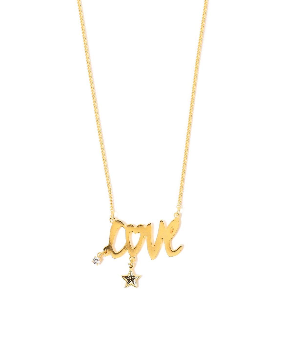 LOVE & スター ネックレス アクセサリー WOMEN GOLD ONE SIZE LOVE & スター ネックレス アクセサリー WOMEN GOLD ONE SIZE