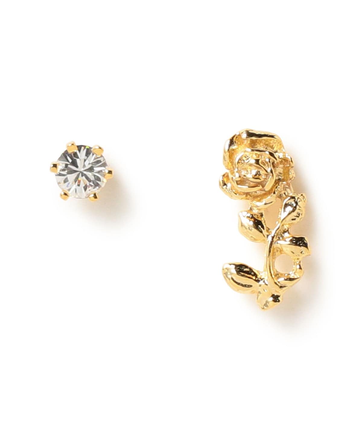 クリスタル ROSE ピアス アクセサリー WOMEN GOLD ONE SIZE クリスタル ROSE ピアス アクセサリー WOMEN GOLD ONE SIZE