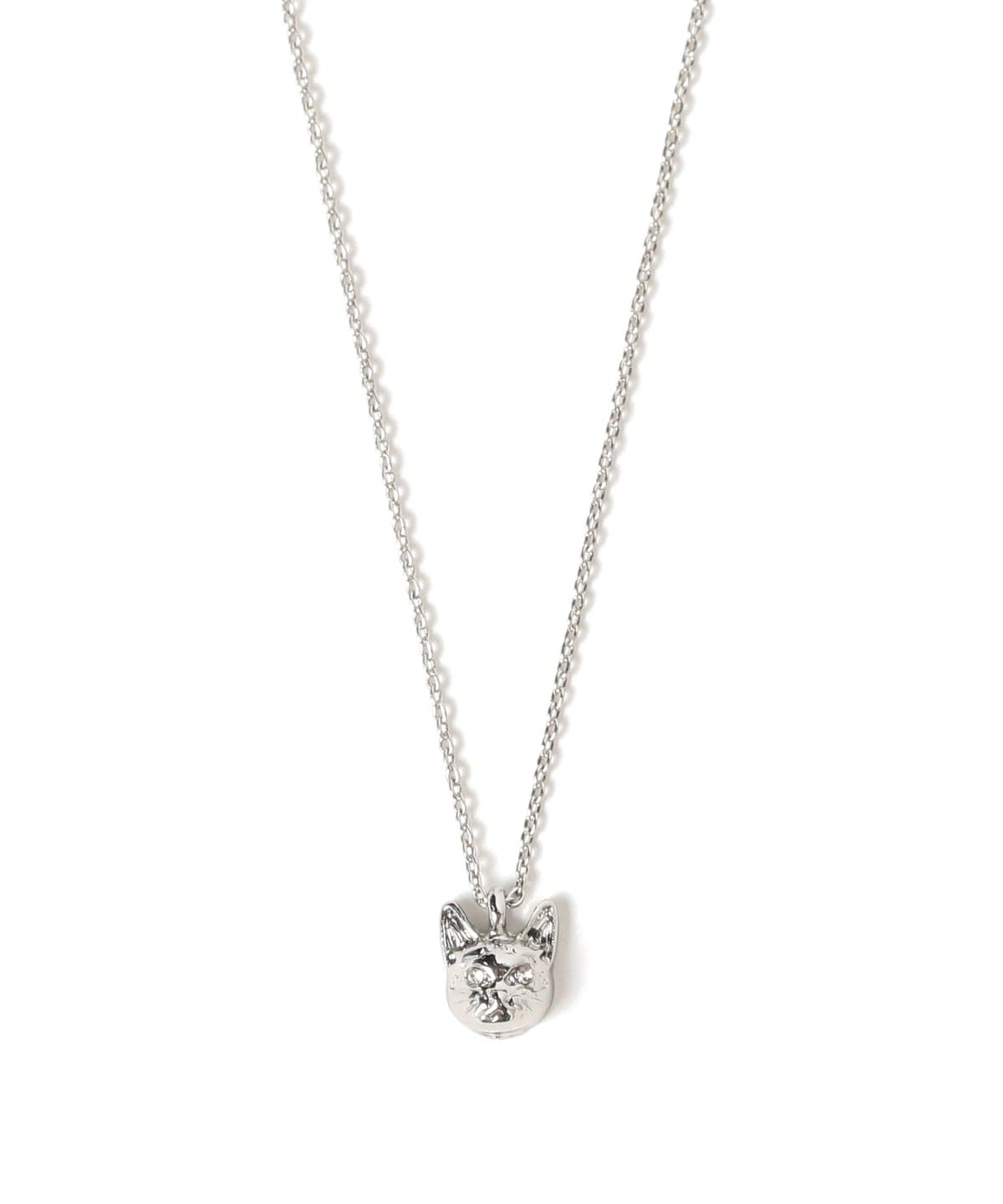 キャット フェイス ネックレス アクセサリー WOMEN SILVER ONE SIZE キャット フェイス ネックレス アクセサリー WOMEN SILVER ONE SIZE