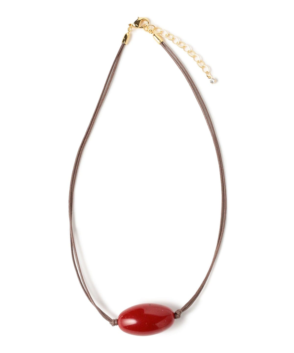 ストーン ライク コード ネックレス アクセサリー WOMEN RED ONE SIZE ストーン ライク コード ネックレス アクセサリー WOMEN RED ONE SIZE