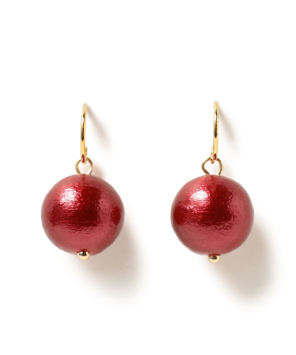 カラー コットンパール ピアス アクセサリー WOMEN RED ONE SIZE カラー コットンパール ピアス アクセサリー WOMEN RED ONE SIZE