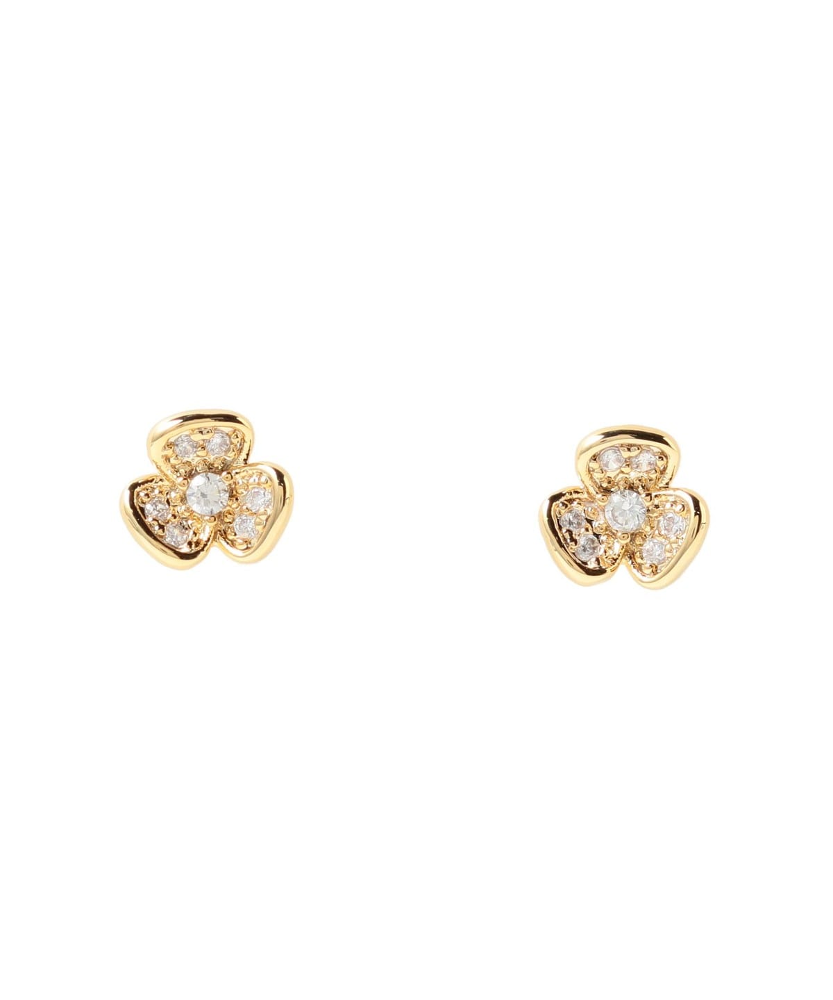 キュービックジルコニア プチ フラワー ピアス アクセサリー WOMEN GOLD ONE SIZE キュービックジルコニア プチ フラワー ピアス アクセサリー WOMEN GOLD ONE SIZE