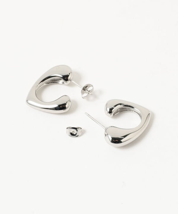 Ray BEAMS（レイ ビームス）ステンレス ニュアンス ハート ピアス