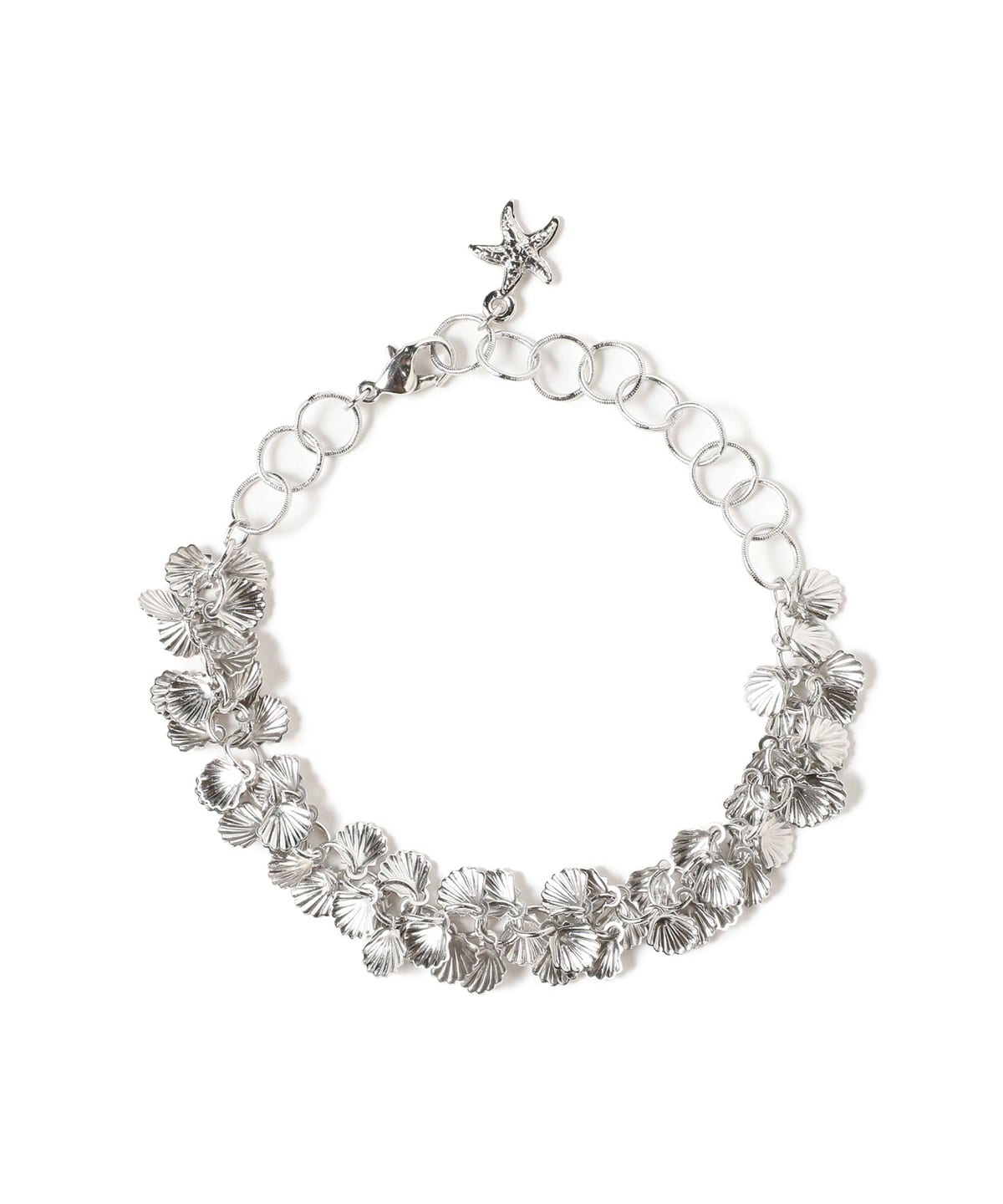 Shell チェーン ブレスレット アクセサリー WOMEN SILVER ONE SIZE Shell チェーン ブレスレット アクセサリー WOMEN SILVER ONE SIZE