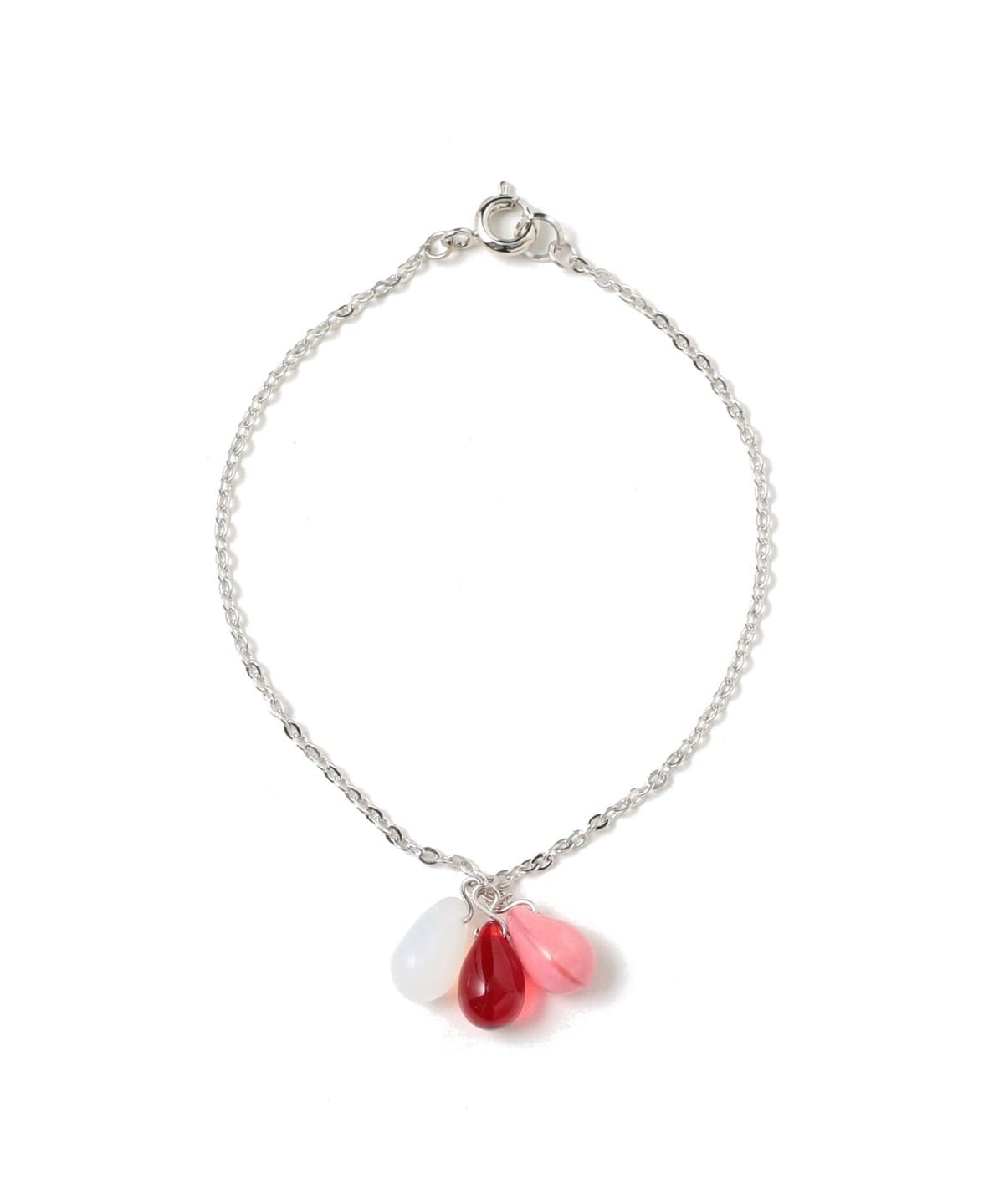 3ドロップ グラス ブレスレット アクセサリー WOMEN Red mix ONE SIZE 3ドロップ グラス ブレスレット アクセサリー WOMEN Red mix ONE SIZE