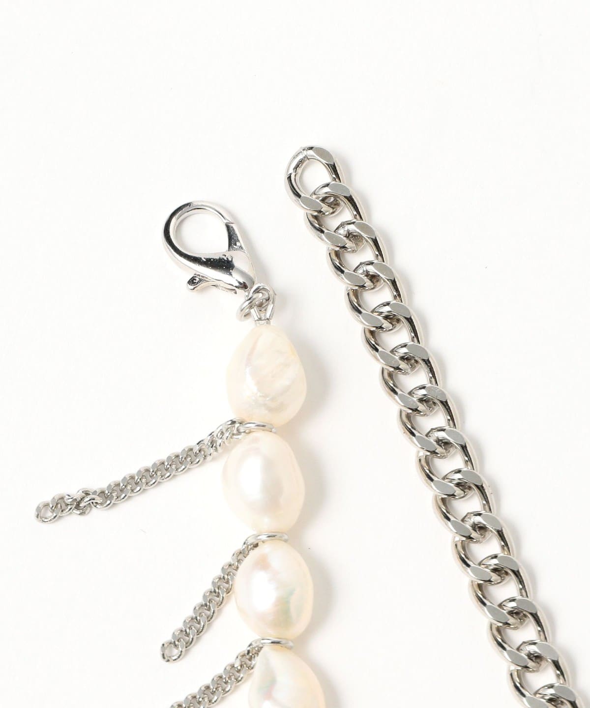 【Ruby】インプレッションストーン×淡水パールのデザインネックレス 淡水真珠デザインショートネックレス｜大丸松坂屋オンラインストア