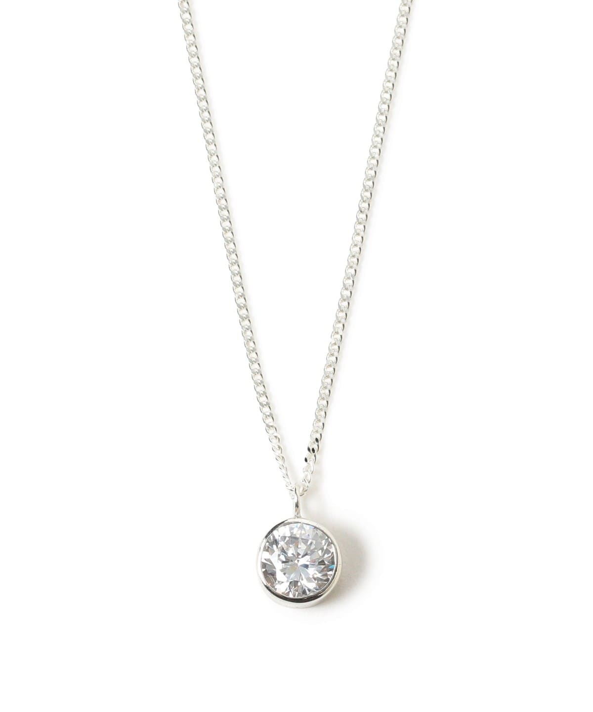 キュービックジルコニア ビッグ フクリン ネックレス アクセサリー WOMEN SILVER ONE SIZE キュービックジルコニア ビッグ フクリン ネックレス アクセサリー WOMEN SILVER ONE SIZE