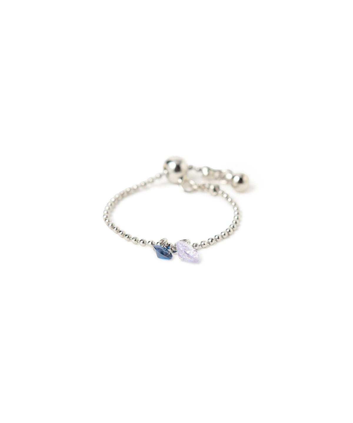 ダブル ストーン スライド リング アクセサリー WOMEN SILVER ONE SIZE ダブル ストーン スライド リング アクセサリー WOMEN SILVER ONE SIZE