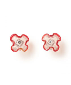 Paris ガラス フラワー ピアス